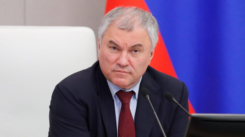 chairman of the Russian parliament, Vyacheslav Volodin
