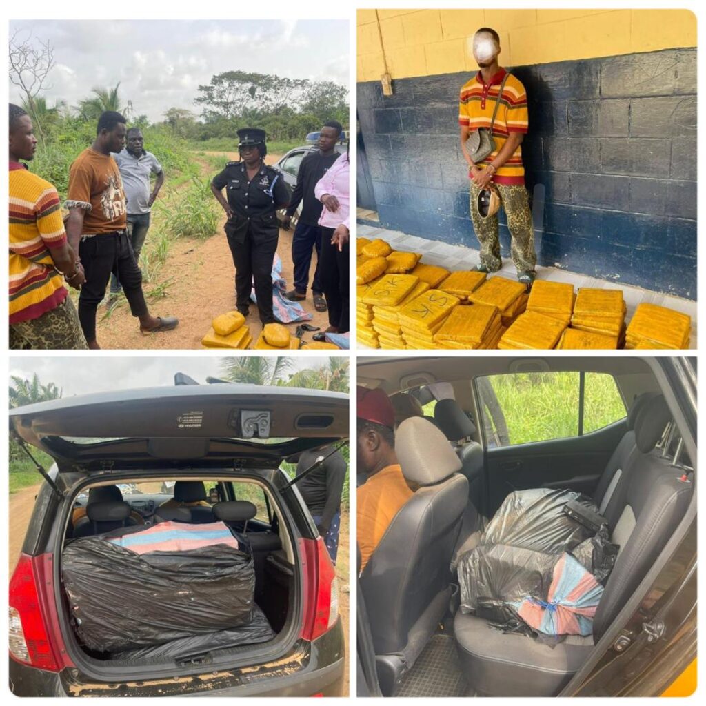 Police Intercept Taxi With 209 Slabs of Suspected Narcotics in Agona Swedru