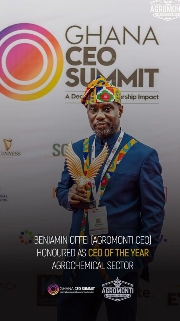 Benjamin Offei Honoured as CEO of the Year in Ghana’s Agrochemical Sector at the Ghana CEO Excellence Awards 2026
