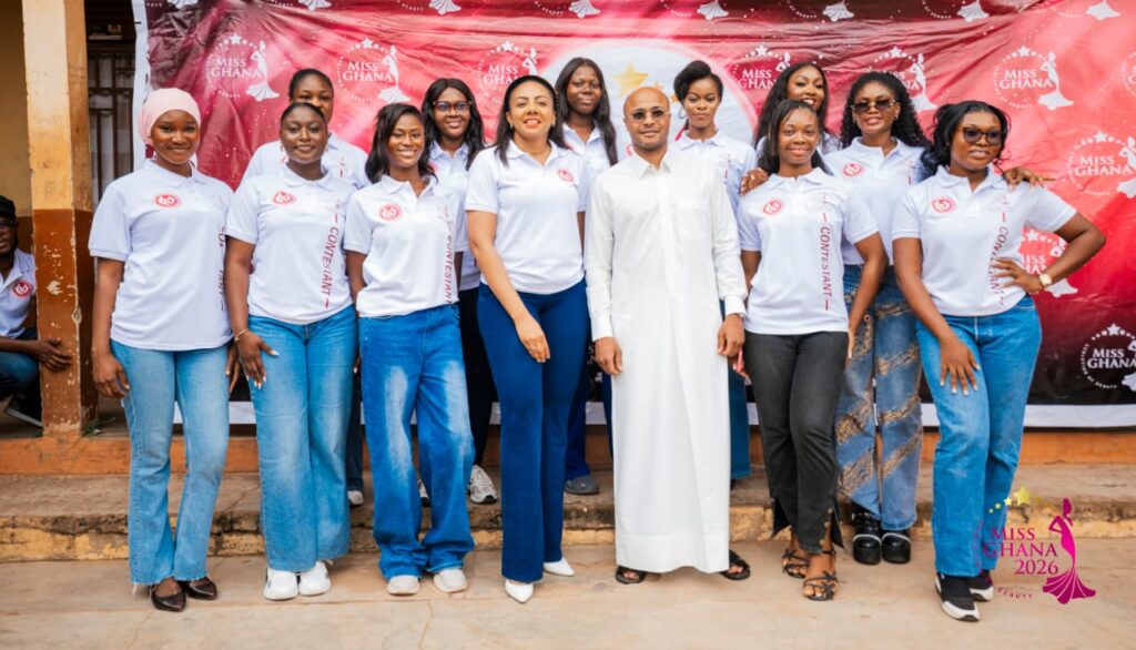 Andre Dede Ayew Joins Miss Ghana Foundation Mentorship Programme, Inspires Schoolchildren to Take Their Studies Seriously