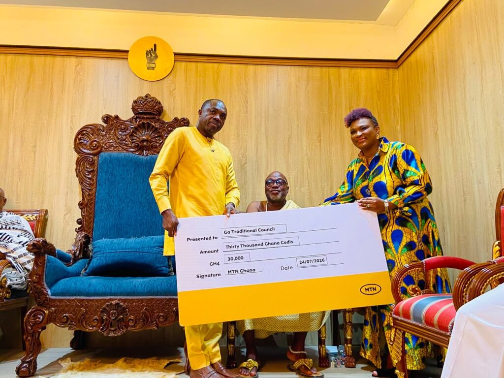 MTN Ghana Donates GH¢30,000 to Ga Traditional Council Ahead of Homowo Festival Homowo Festival