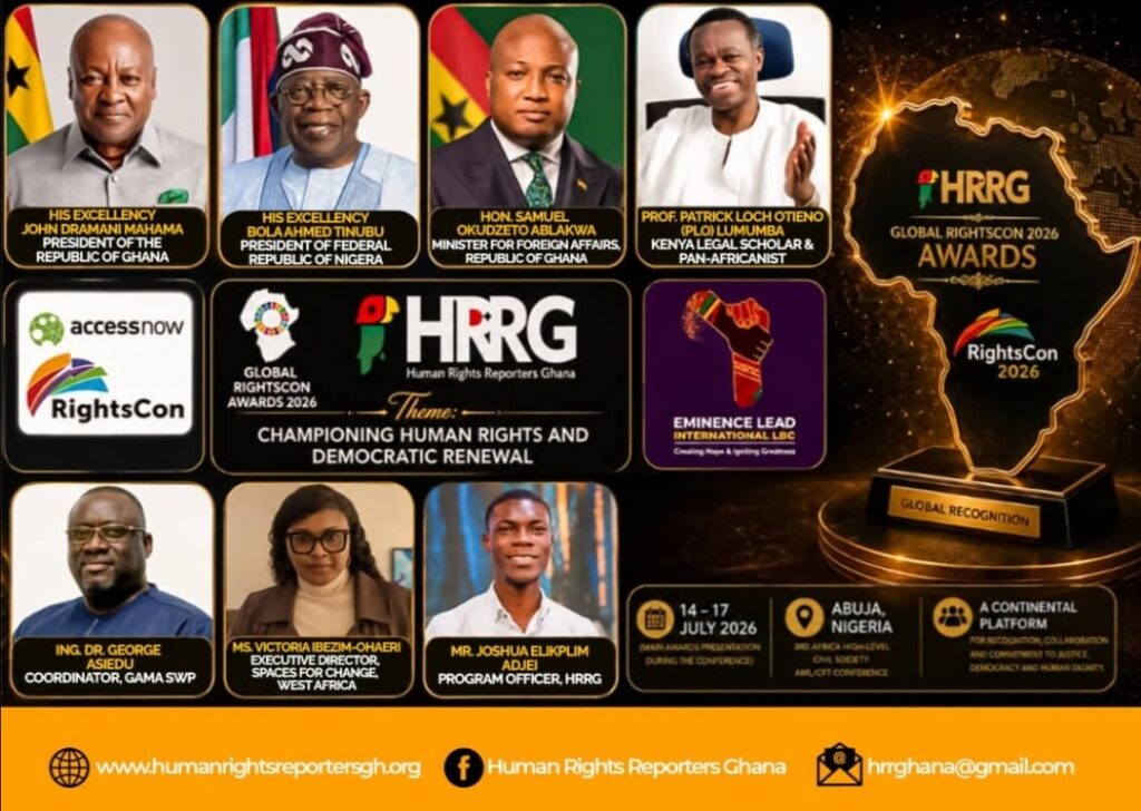 HRRG launches Global RightsCon Awards, honours Tinubu, Mahama, Access Now and others in Abuja
