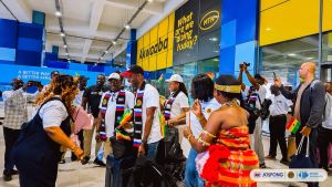 Dr. Adelaide Araba Siaw Agyepong, CEO of African Agribusiness Consortium (AAC) and Executive Director of Jospong Group, Welcomes 118 AAC Scholars Home from Russia