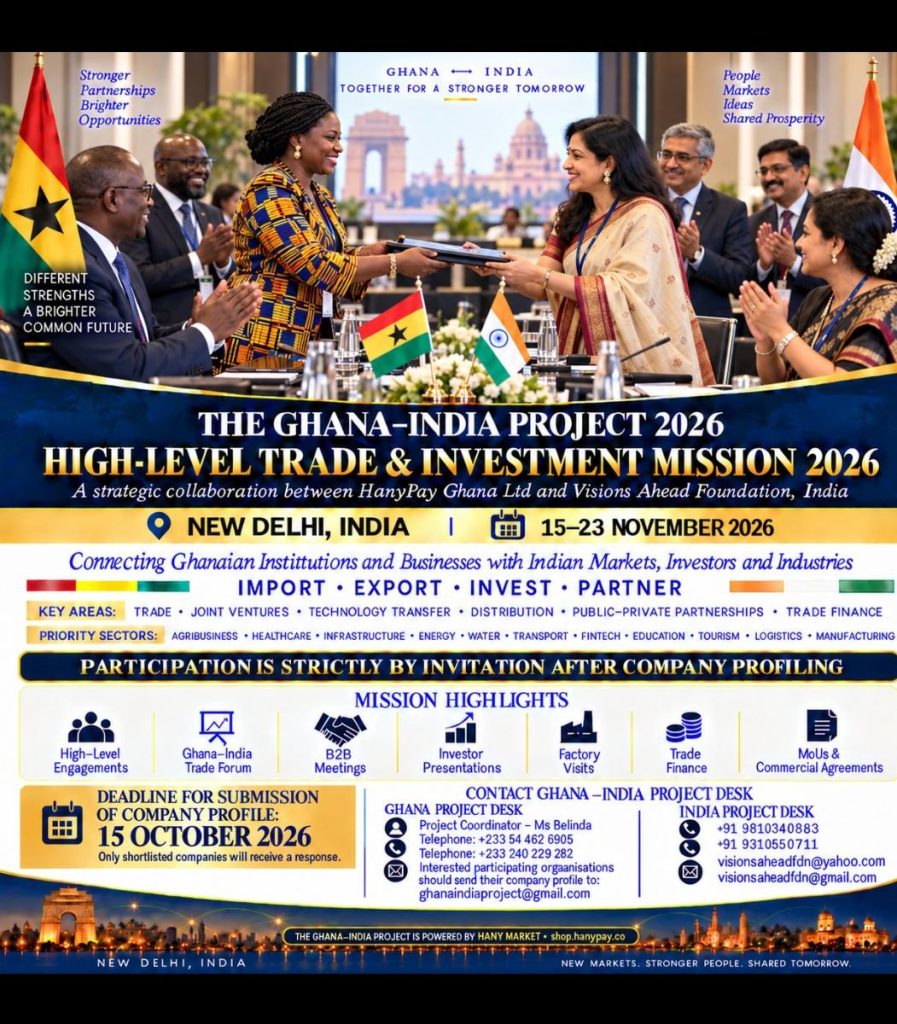 HanyPay and Visions Ahead Foundation Launch Ghana–India High-Level Trade and Investment Mission
