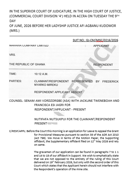 Narawa Suffered Heavy Legal Blow…Court Dismissed Company’s Bid to Appeal Mining Order