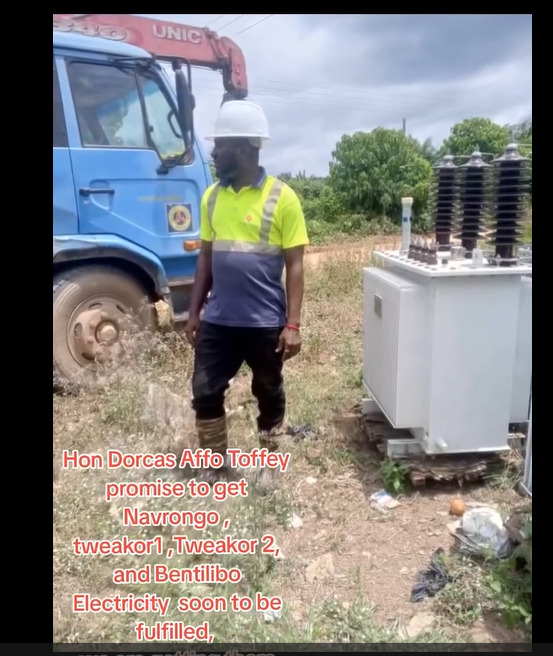 Tweakor 1, Tweakor 2, Navrongo & Bentilibo set to get electricity as MP delivers transformer